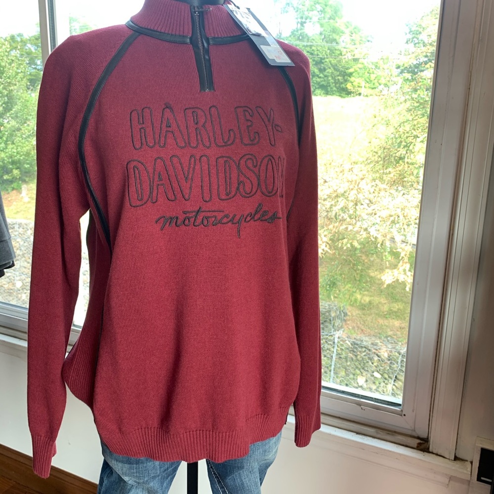Harley-Davidson embroidered 1/4 Zip Ski sweater